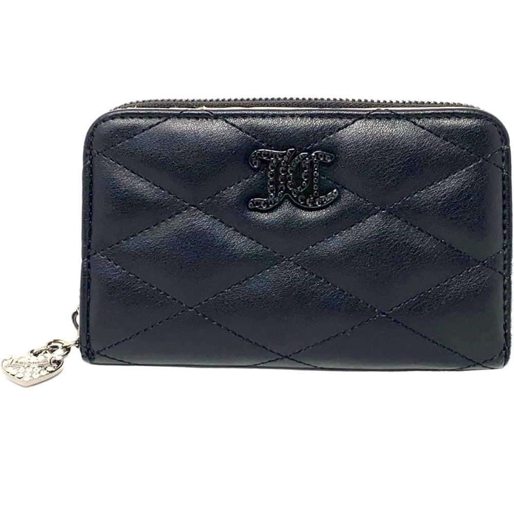 Juicy Couture Multi-Compartment Bifold Wallet in Quilted Liquorice